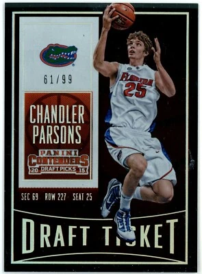 Boleto del draft 2015-16 Panini Contenders Chandler Parsons 61/99 #16 Foto 1 de 2