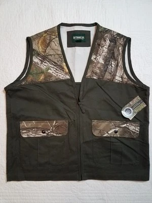 NEW MENS OUTDOOR LIFE GREEN AND REALTREE XTRA CAMO VEST SZ S NWT $60  - Image 1 of 2