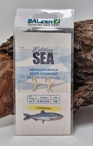 Balzer Heringsvorfach echte Fischhaut mit 2 Haken luminous Heringspaternoster - Bild 1 von 1