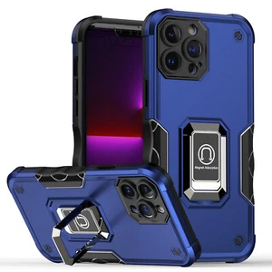 Military Grade Shockproof Hybrid Armor Case with Ring Grip for iPhone 15 Pro Max - Picture 1 of 5