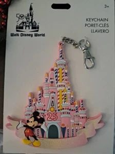 Walt Disney World 25th Anniversary Vault Collection Pink Cake Castle Schlüsselanhänger ✨ - Bild 1 von 2