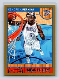2013-14 Panini NBA Hoops KENDRICK PERKINS #88 THUNDER GOLD PARALLEL