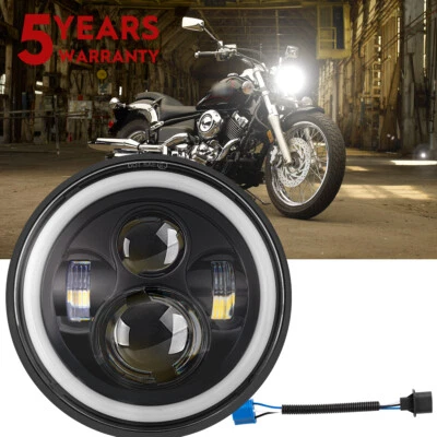 5.75 INCH Round LED Headlight For Honda VT1300, Fury, Sabre,Insterate, Stateline - Image 1 of 4