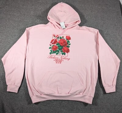Rue21 Sudadera con Capucha Rosa Algodón Polar Sudadera Para Mujer XL Believe Nothing Nueva Con Etiquetas Foto 1 de 4
