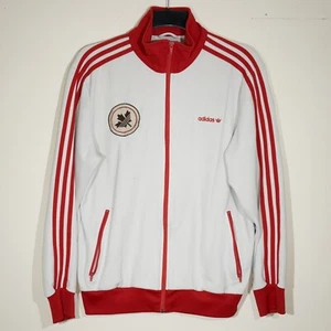 Adidas Hombre Blanco Rojo Materiales del Mundo Canadá Chándal Chaqueta Top Grande - Imagen 1 de 21