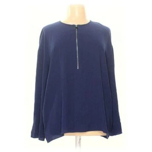NUEVO NUEVO CON ETIQUETAS $119 ARITZIA WILFRED TALLA 3 AZUL CREMALLERA TÚNICA TOP 52" BUSTO POLI SEDA 3X 2X - Imagen 1 de 7