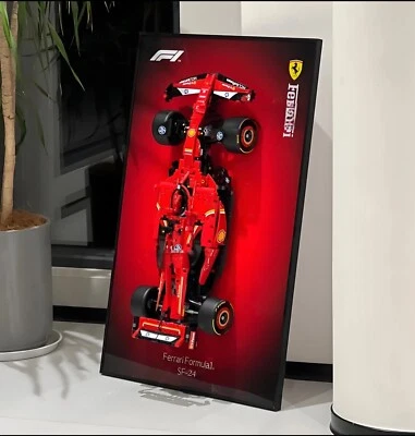 31.5" Metal Display wall mount for LEGO 42207 Ferrari SF-24 F1 Car ( A style) - Image 1 of 4