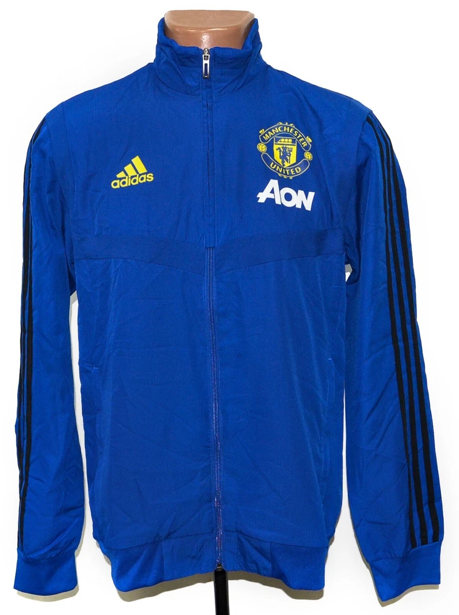 曼联蓝色国际俱乐部足球迷夹克| eBay