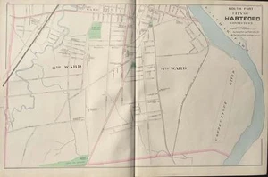 Antique Map of Hartford City - south Hurd 1893 - Foto 1 di 1