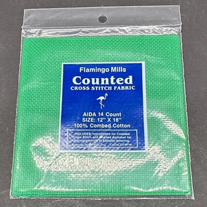 1 NOS Flamingo Mills 14ct 16ct 18ct 22ct Aida Counted Cross Stitch Fabric 12x18 - Picture 1 of 17