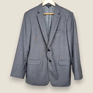 Banana Republic Marzotto Wool Blazer Sport Coat Men 42R Slim Fit Gray Sharkskin - Picture 1 of 15