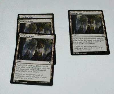 MTG card: 4x Evolving Wilds, Common Land, Magic Origins - Image 1 of 2