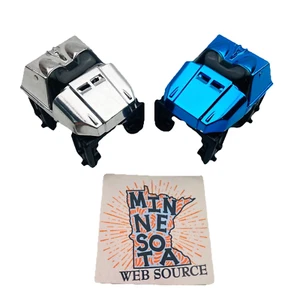 2 montagne russe Knex auto cromate e cromate blu - micro ricambi K'nex - Foto 1 di 3