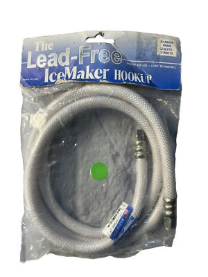 Línea de conexión para máquina de hielo sin plomo - 5’ 1/4C x 1/4C poli trenzado S# 49599 NDA Foto 1 de 2