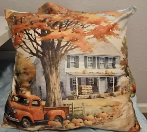 Decorative Pillow- Throw Pillow-Fall Scarecrow-Pillow/Pillowcase- Home Decor - Picture 1 of 2