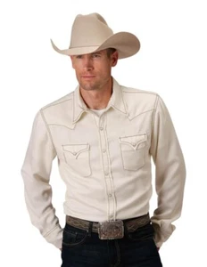 Stetson Western Shirt Mens L/S Solid XL White 11-001-0465-0366 WH - Picture 1 of 2