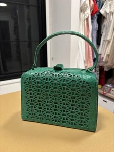 Nancy Gonzalez Green Crocodile Case Box Bag - Picture 1 of 4
