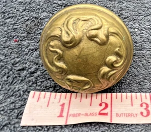 antiker Jugendstil Deko Türgriff Messing verziert ausgefallen Vintage - Bild 1 von 11