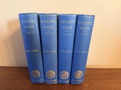 DIARY AND CORRESPONDENCE OF JOHN EVELYN, F.R.S. Rare Condition 4 Volume 1894 Foto 1 de 4