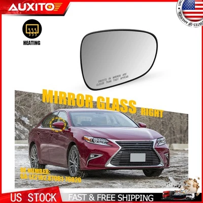 Lente de vidrio espejo térmico lado del pasajero derecho para Lexus LS460 CT200h ES350 GS350 Foto 1 de 4