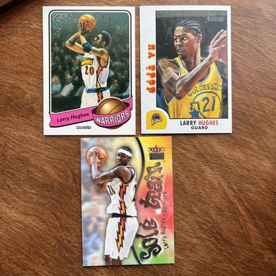 (3) Larry Hughes Lote Topps Gallery Heritage Deja Vu Skybox Premium Suela Tren Foto 1 de 4