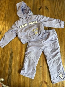 Vintage Walt Disney Princess Track Suit Sweatsuit Purple Size 4T Cinderella - Picture 1 of 18