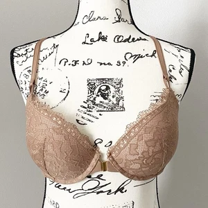 Soma EMBRACEABLE Push-Up Front-Close Bra with Lace Warm Sienna 36C - Picture 1 of 6