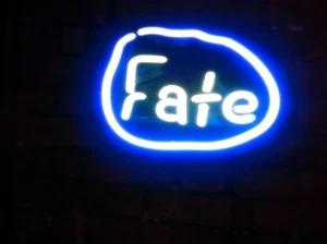 Fate Neon Sign Light Home Room Bar Pub Wall Hanging Nightlight Decor Gift 14"x9" - Picture 1 of 1