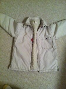 EUC Boys ivory quilted barn jacket, Crewcuts, size XS