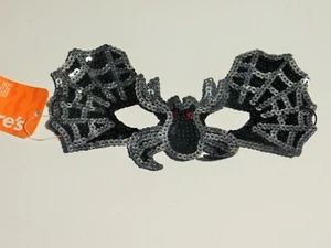Claire's Sequined Spider on Web Mask, Costume - Picture 1 of 1
