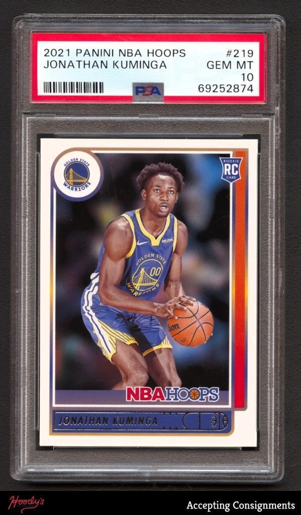 2021-22 Hoops #219 Jonathan Kuminga ROOKIE RC GS WARRIORS PSA 10 GEM MINT