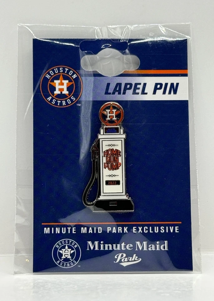 HOME RUN PUMP Houston Astros Minute Maid Park Exclusive Label Pin PSG MLB ⛽️📌 - Image 1 of 1