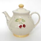 Morello Laura Ashely Teapot Cherries Made In England Hand Painted B9