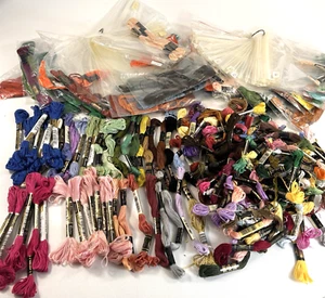 LOT of 100+ DMC 25 Embroidery Floss Cross Stitch Mixed Color Skeins Craft Sewing - Picture 1 of 11