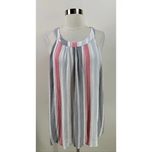Top Torrid 100% rayon a righe senza maniche con bottoni posteriori taglia 1X - Foto 1 di 9