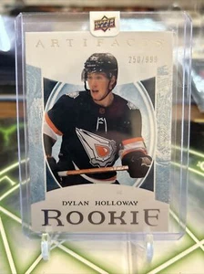 2022-23 UD Artifacts Rookie DYLAN HOLLOWAY 250/999 Redemption Oilers Card# 212 - Bild 1 von 2
