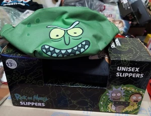 RICK & MORTY- MENS SLIPPERS SIZE 13.5 AND PICKLE RICK FANNY PACK LOT - Picture 1 of 6