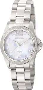 Invicta 0749 Angel Diamant Akzent MOP Zifferblatt Edelstahl Damenuhr - Bild 1 von 3