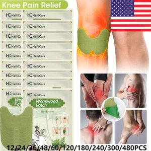12-480PCS Knee Pain Relief Patches Wormwood Sticker Neck Waist Joint Ache Pad - Picture 1 of 35