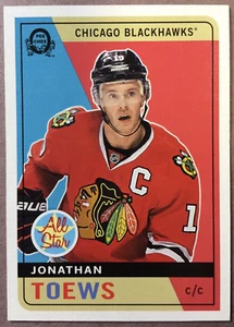 2017-18 O-Pee-Chee Box parte inferior retro Jonathan Toews Chicago Blackhawks - Imagen 1 de 2
