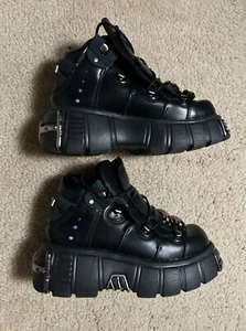 AYUSTRONG CD 811 Rock Tower Ankle Boots PLATFORM CHUNKY SHOES womens sz 8 - Picture 1 of 20