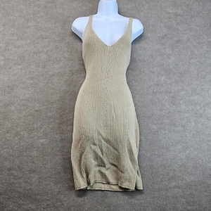 Vintage Liz Claiborne knit tank beachy slip sexy mini bodycon dress Size Large - Picture 1 of 12