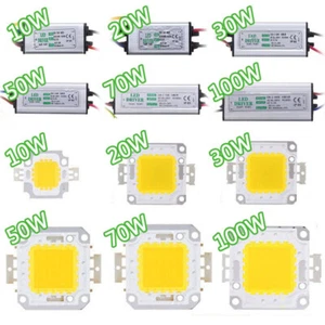 LED Driver Supply LED SMD Chip Bulb 10W 20W 30W 50W 100W Waterproof High Power - Picture 1 of 43