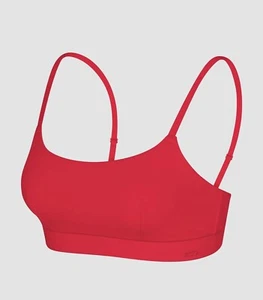 Savage By Rehanna COTTON ESSENTIALS SCOOP-NECK BRALETTE Size S timeless red - Picture 1 of 5