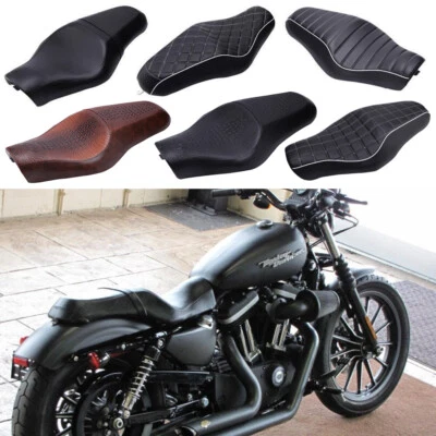 Sillín de dos asientos para conductor de motocicleta pasajero para Harley Sportster XL883 1200 Foto 1 de 4