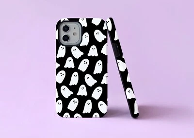 Cute Baby Ghosts Ghost Halloween Black Tough Phone Case/Cover For iPhone Samsung - Image 1 of 4