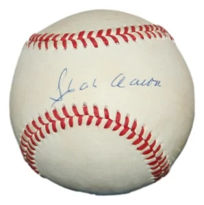 Hank Aaron Atlanta Braves Signed ONL Baseball PSA/DNA 93145 B45 - Picture 1 of 3