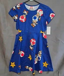 Nintendo Super Mario Toad Dress W/ Side Cutout - Girls sizes XS to XL! - Picture 1 of 7