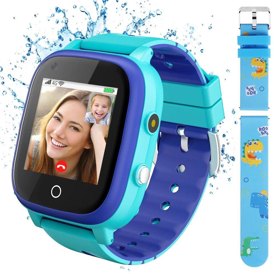 Kinder 4G Smartwatch Telefon Uhr SOS GPS Location Tracker Videoanruf WIFI Chat - Bild 1 von 1