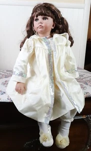 Muñeca de porcelana Donna RuBert 2000 28" niño sentado 562/1000 marcada Tom Sawyer - Imagen 1 de 20